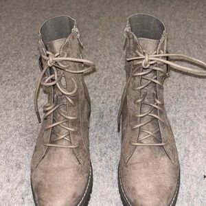 Primark Taupe Lace-Up Boots for Women